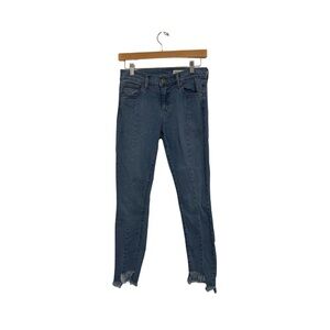 Pistola Ankle Cropped Blue Jeans